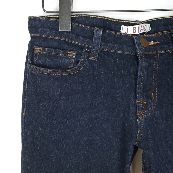 J Brand Women's Low Rise Deep Wash Classic Straight Leg Jeans in "Ink" Size: 27 - Picture 2 of 6